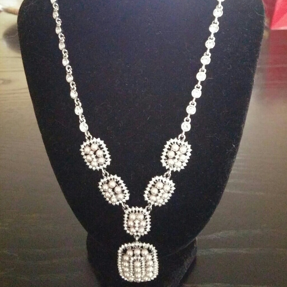Cezanne silver with pearls/rhinestones - Picture 1 of 4